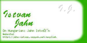 istvan jahn business card